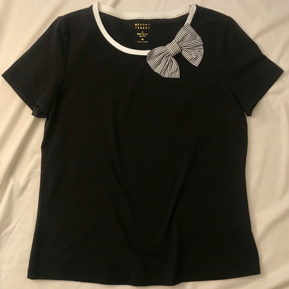 Kate Spade Broome Street Black Bow Top
